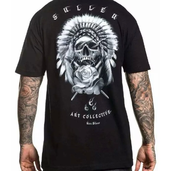 Sullen Men's T-shirt SILVER CHIEF Tattoos Urban Design Premium Quality - Picture 1 of 16
